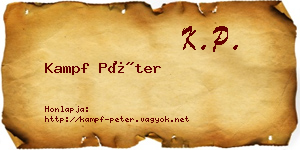 Kampf Péter névjegykártya